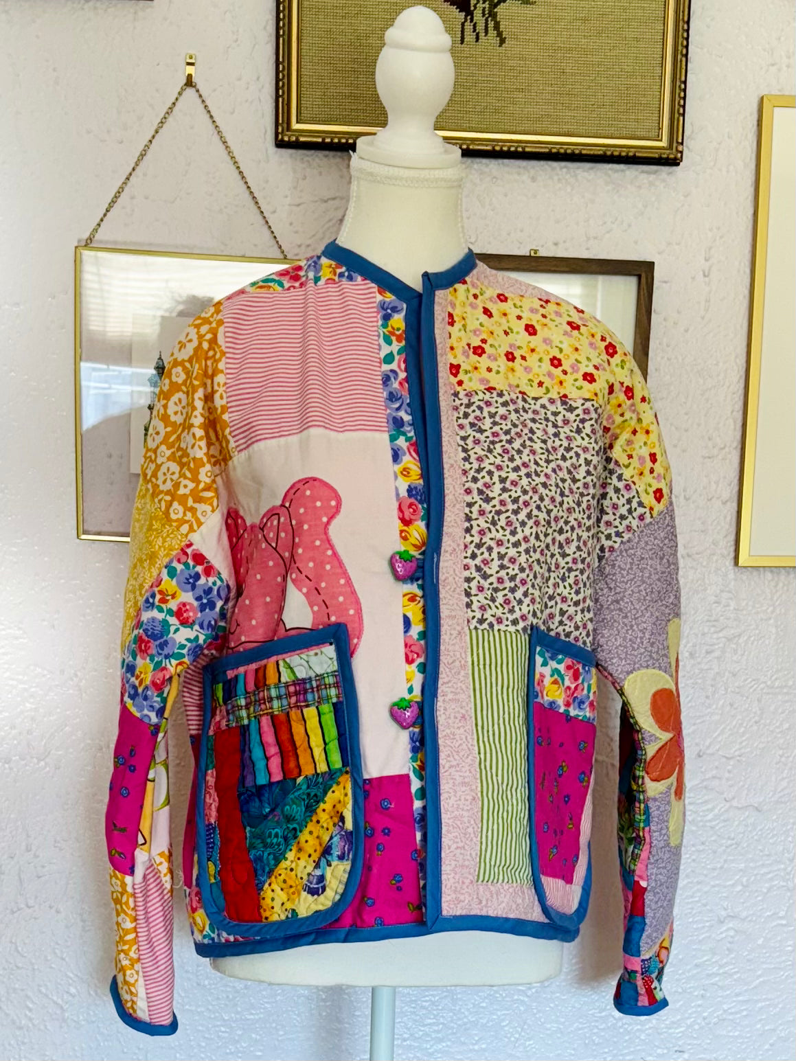 Quilt Jacket in Baby Quilts - Size S Oversized