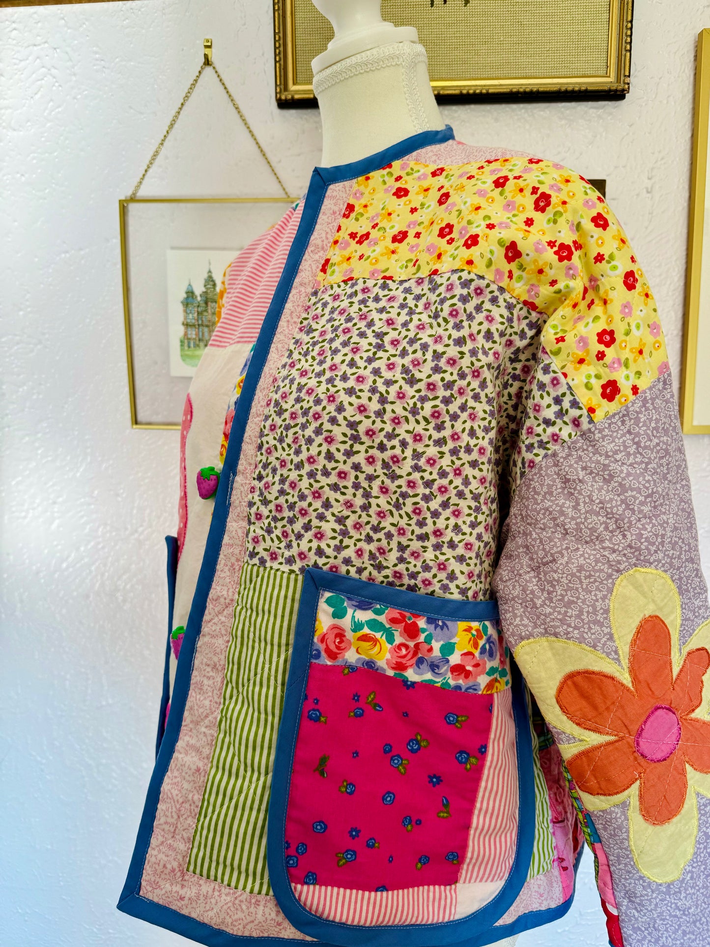 Quilt Jacket in Baby Quilts - Size S Oversized