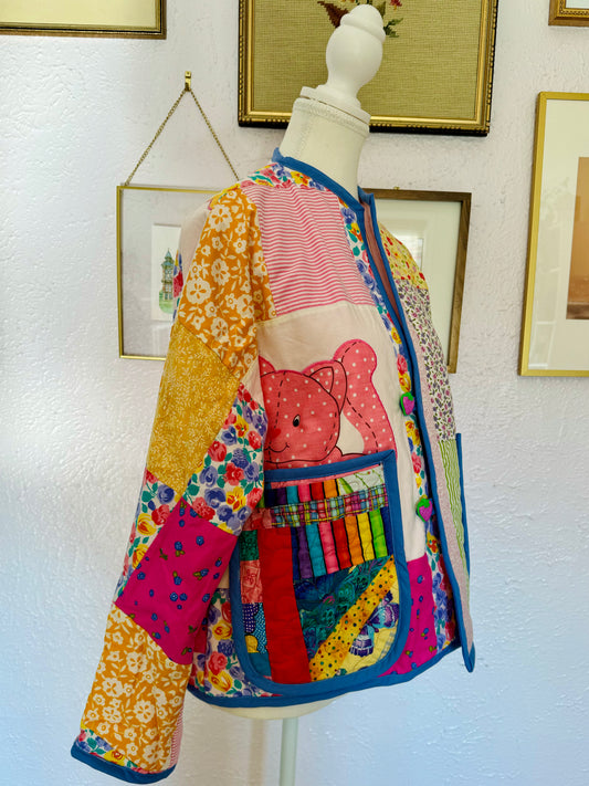 Quilt Jacket in Baby Quilts - Size S Oversized