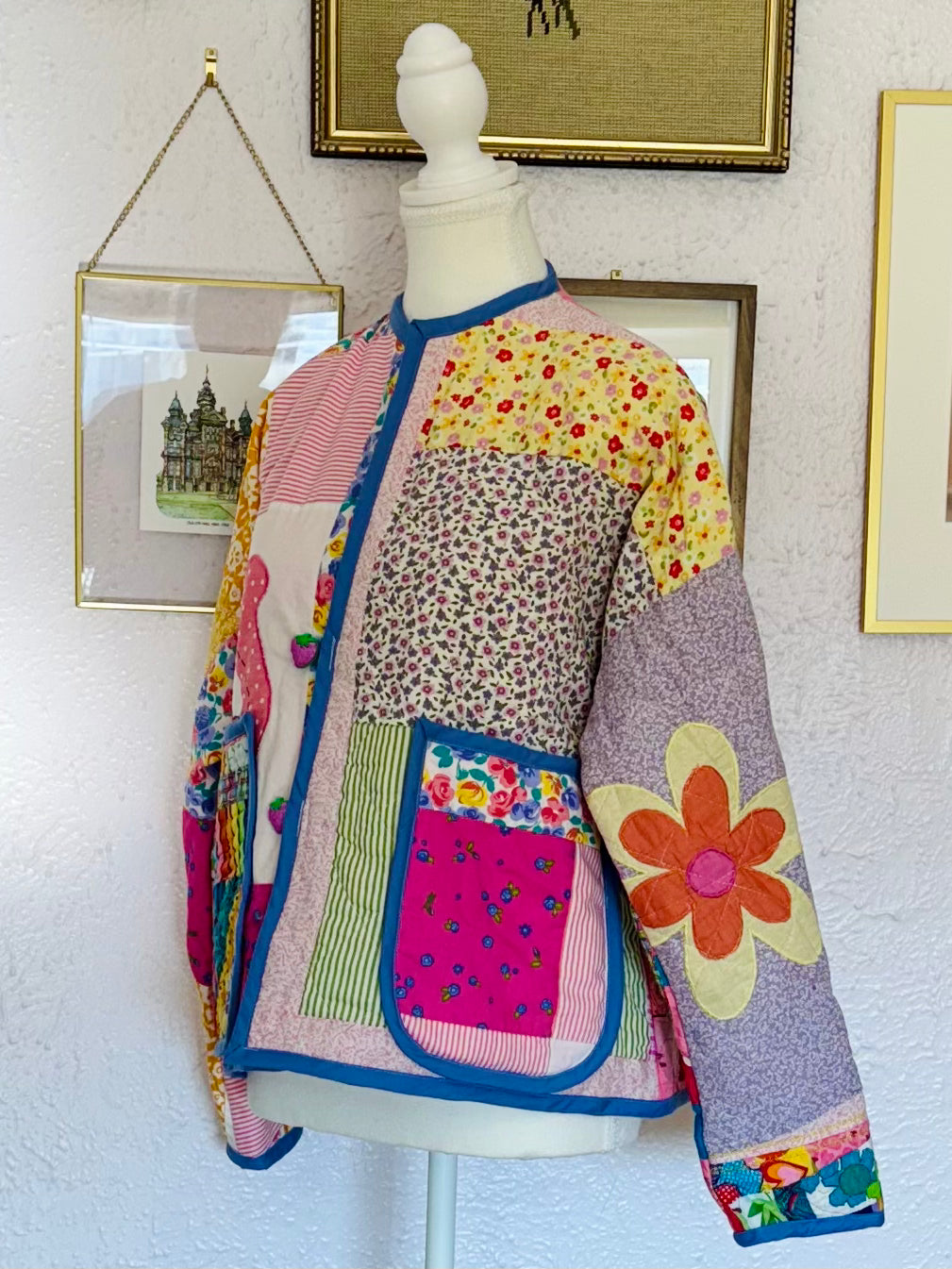 Quilt Jacket in Baby Quilts - Size S Oversized